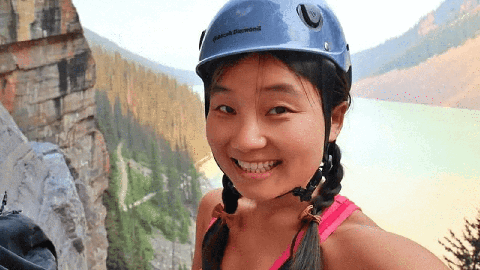 a woman wearing a helmet