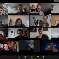 a screenshot of a video call