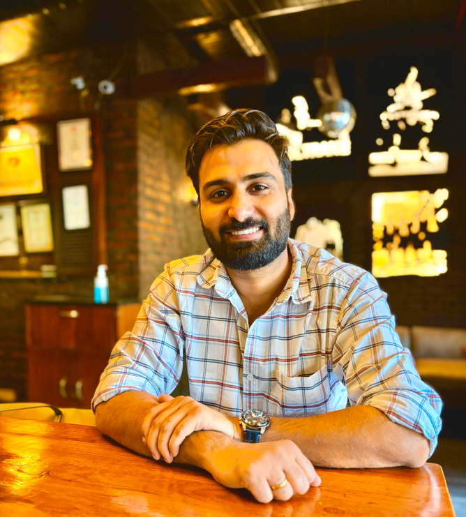 a man sitting at a table