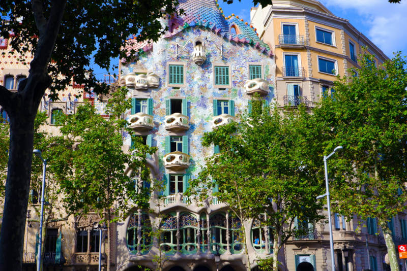 a building with trees in front of it