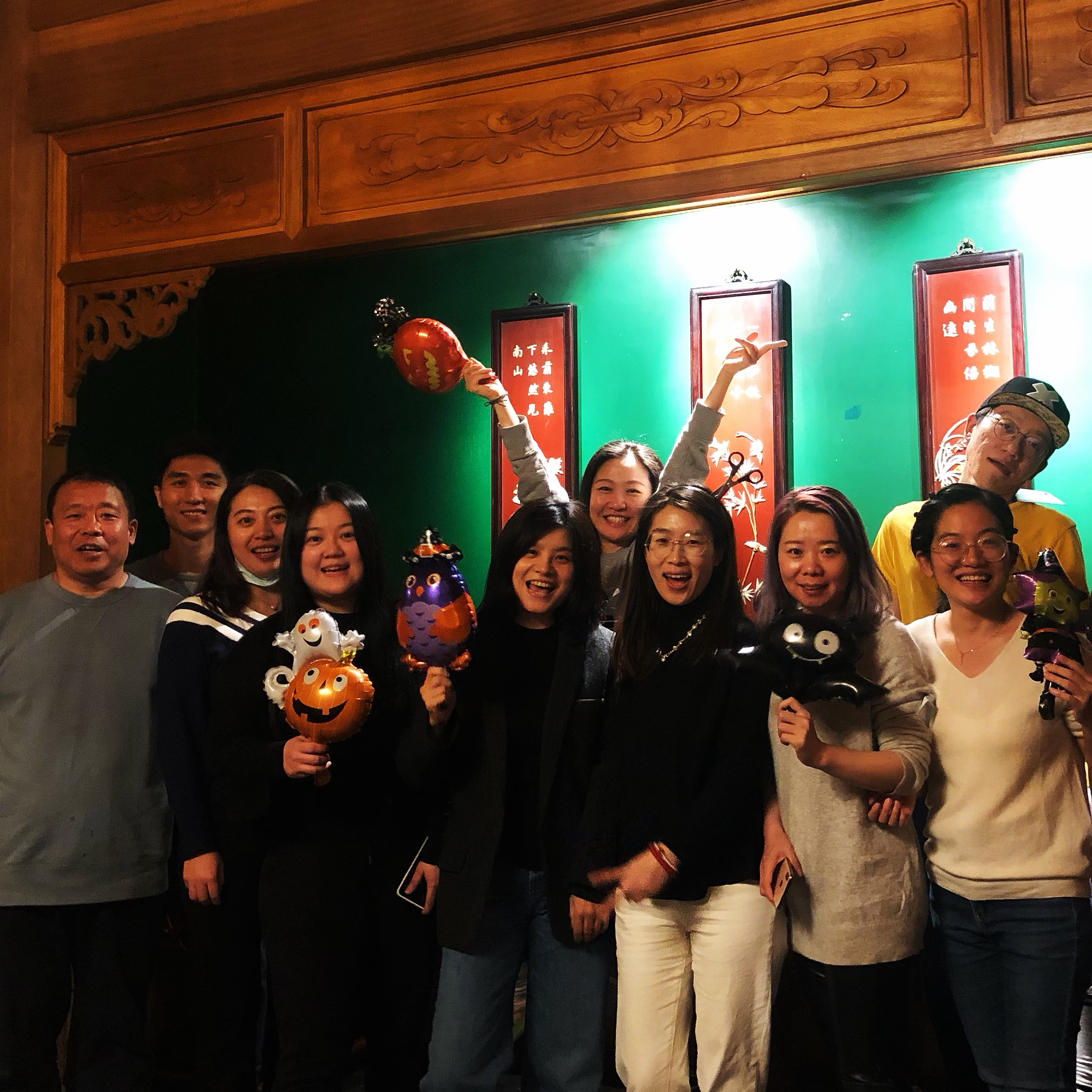 a group of people posing for a photo