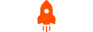 a red rocket with a white circle