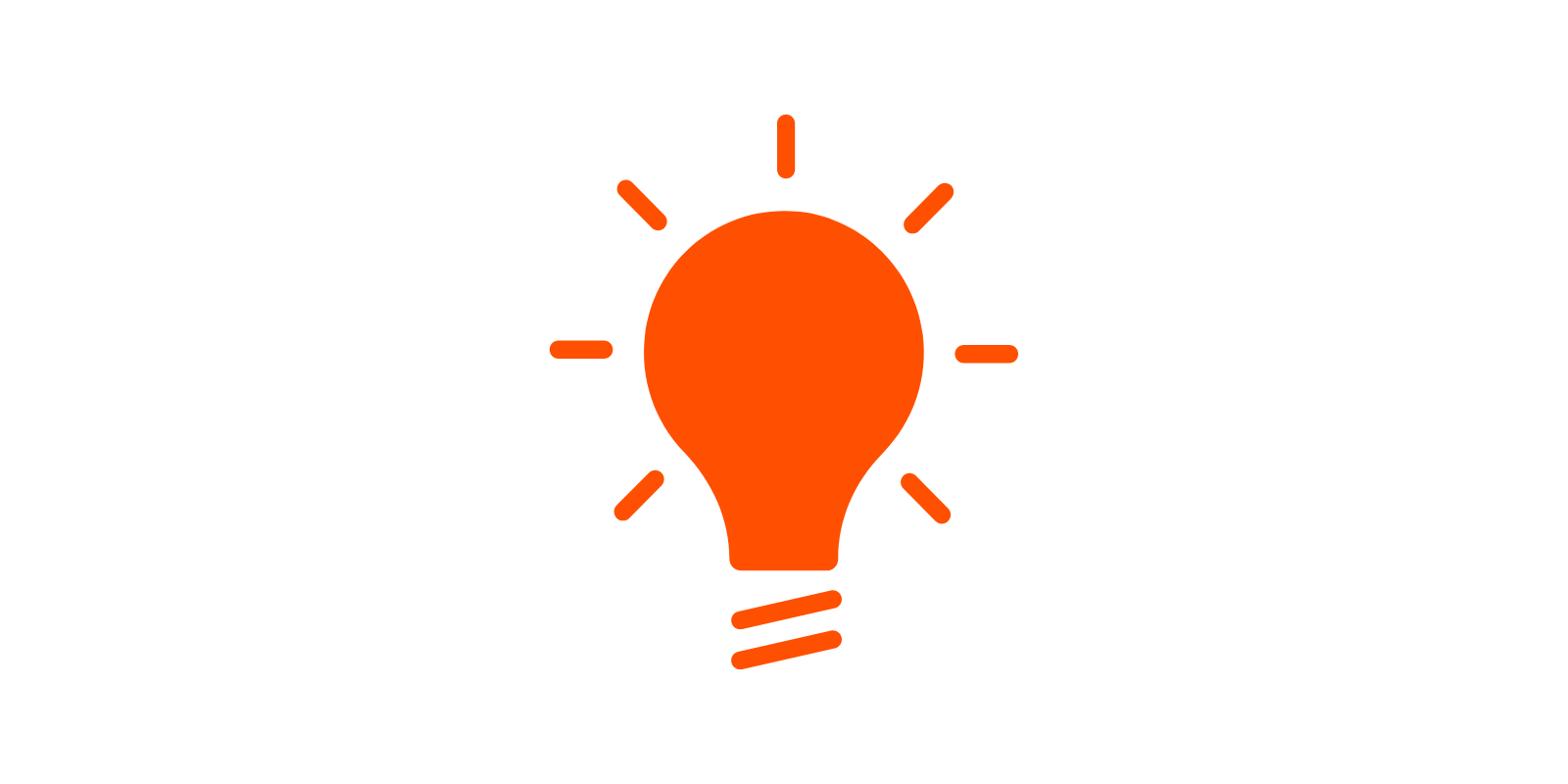 a light bulb with rays of light