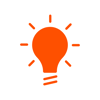 a light bulb with rays of light