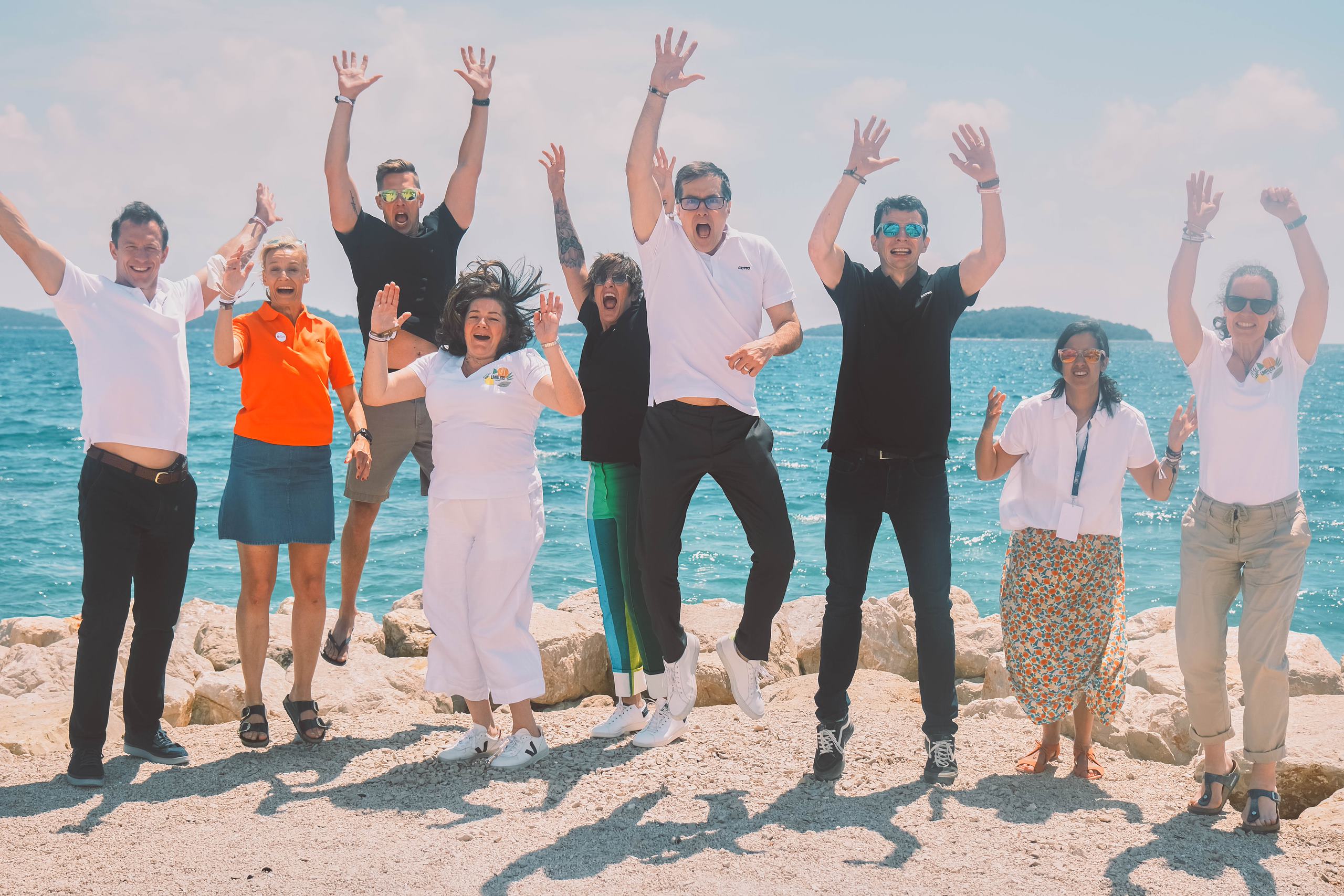 a group of people posing for a picture