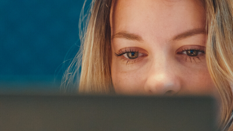 a close up of a woman's face