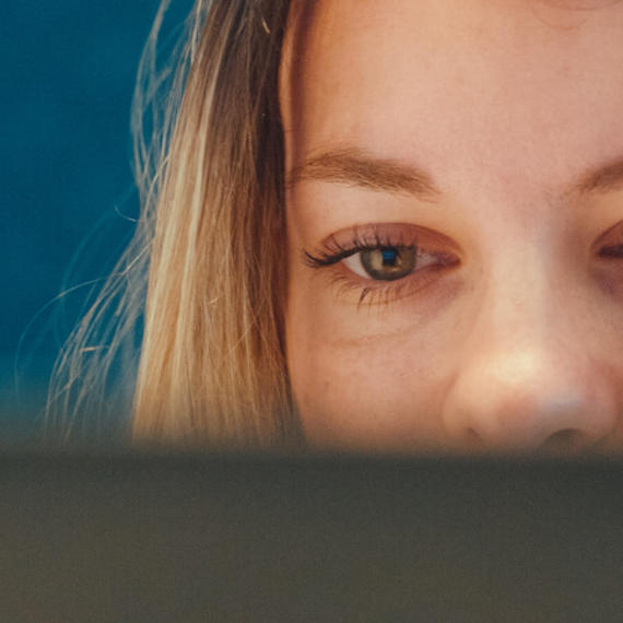 a close up of a woman's face