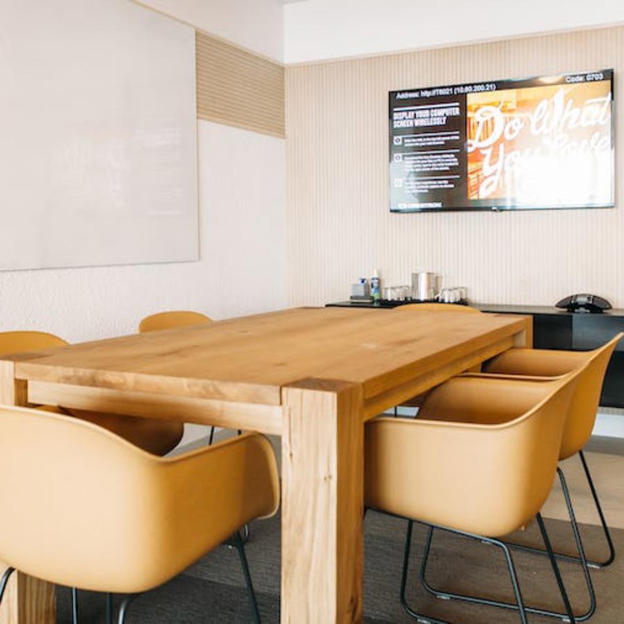 a table with chairs around it