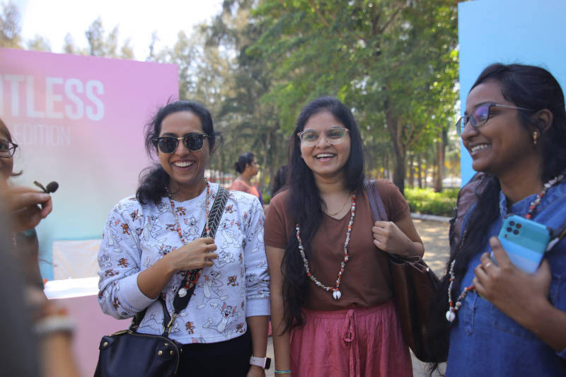 a group of women smiling