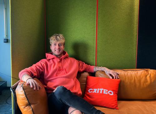 a man sitting on a couch