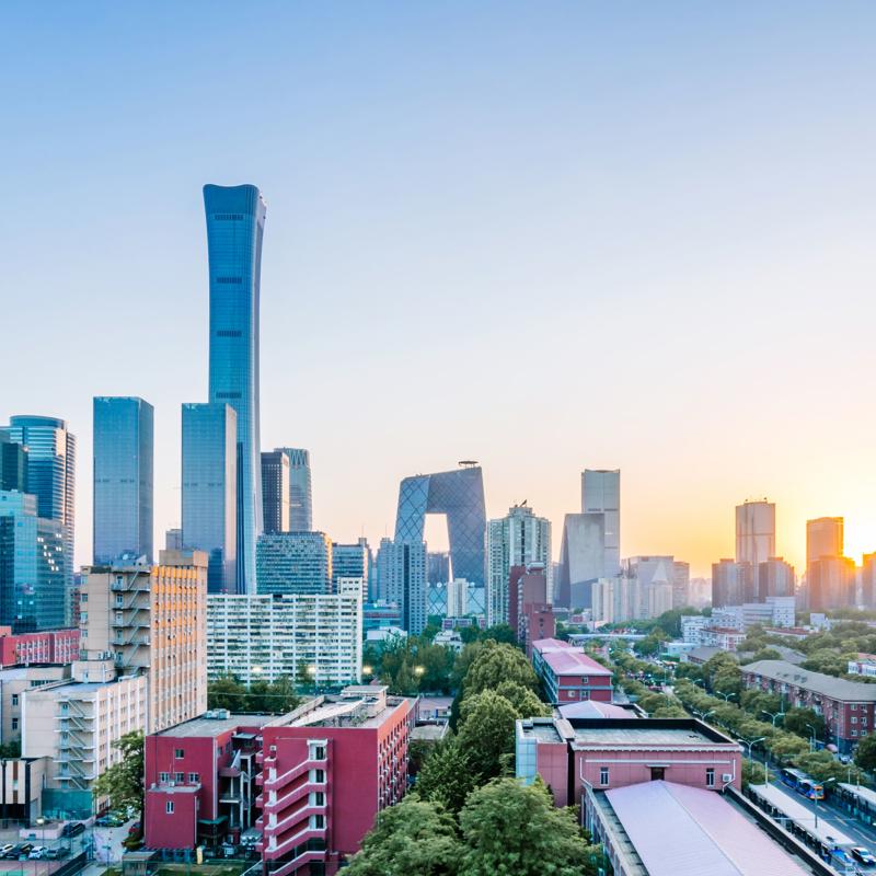 a city with many tall buildings
