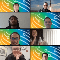 a collage of a group of people