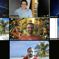 a group of men on a video call