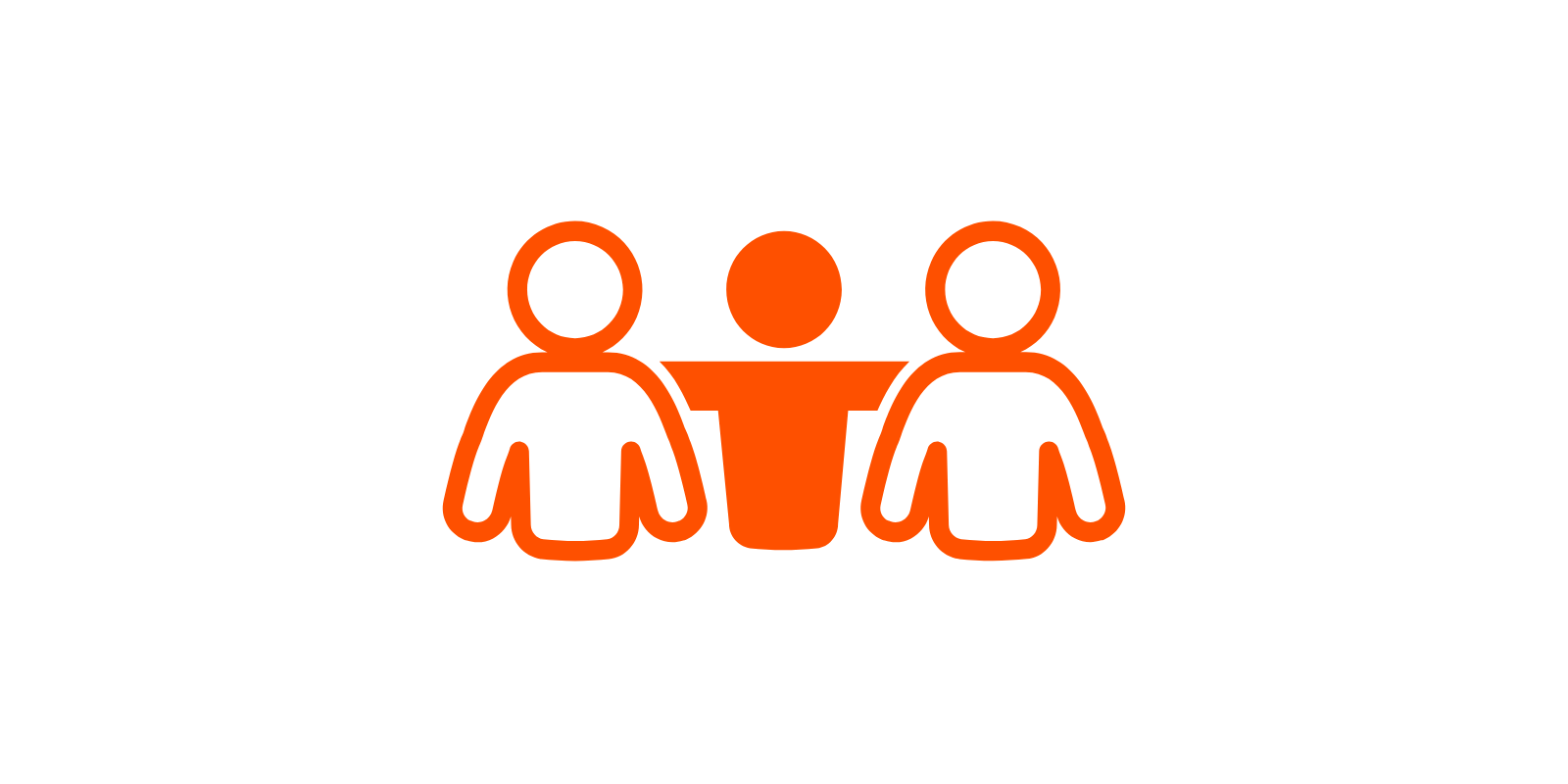a group of people with one person standing